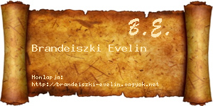 Brandeiszki Evelin névjegykártya